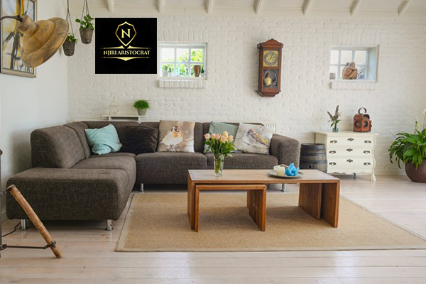 Spacious living room with bright walls and wooden floor